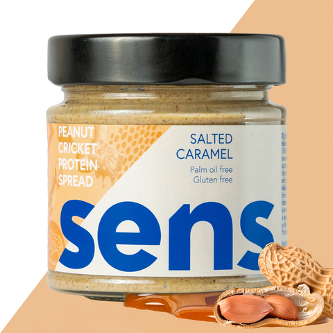 Erdnussbutter mit Grillenprotein
