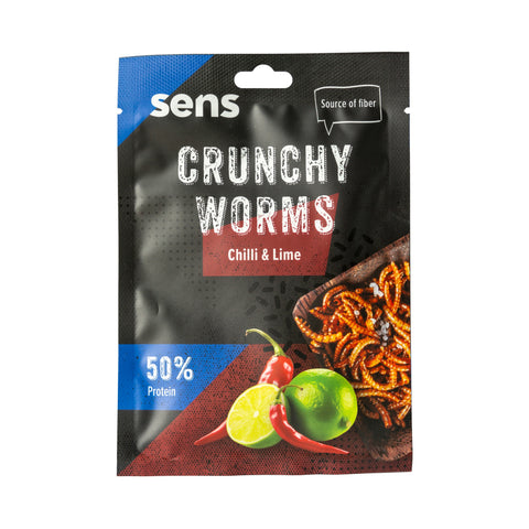 Crunchy Edible Mealworms - Chilli & Lime