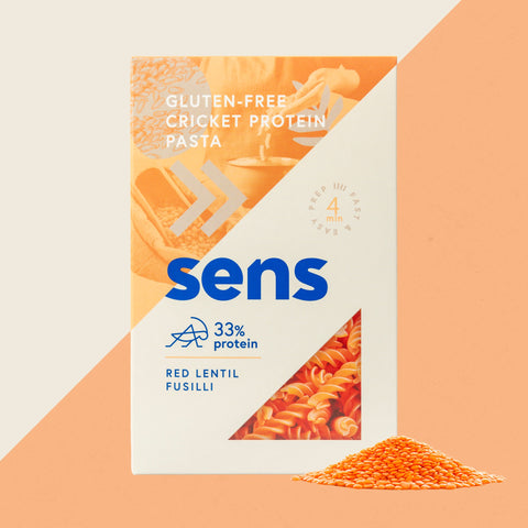Proteinpasta mit Insektenmehl glutenfreie Linsen Fusilli