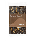 Sens dark chocolate bar with crunchy mealworms, “Do you dare?”