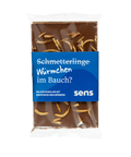 Sens Vollmilchschokolade mit knusprigen Mehlwürmern, „Würmchen im Bauch?“